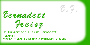 bernadett freisz business card